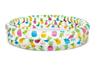 Надувной бассейн "Ананасовый рисунок" 132*28см от 2лет И59431