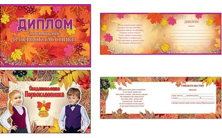 Диплом/ свидет.-во Первоклассника А5 код 425