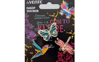 Набор значков "deVENTE.Neon Butterfly" (3шт) 8092109