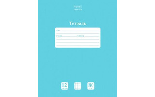 Тетрадь 12л "Ньютон.Незабудка" клетка 80г/кв.м скругл.уг 12Т5A1_05025/071000 Hatber