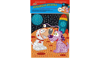 Мозаика мерцающая А5 "Космические собаки" Апплика С2420-23