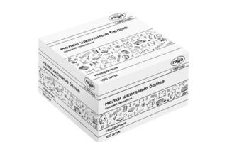 Мел белый 100шт Гамма средней тверд. квадратный  280120211