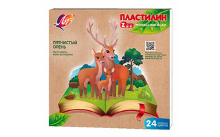 Пластилин 24 цв "Zoo" 360гр  30С1809-08 Луч