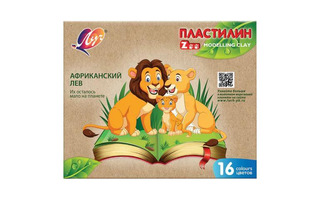 Пластилин 16 цв "Zoo" 240г  29С1723-08 Луч
