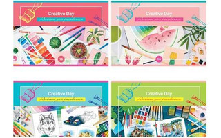 Альбом для рисования 16л "Креативный день" скоба  АР4ск16 9113 BG