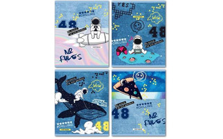 Тетрадь 48 л "Я не идеален" клетка лак Т5ск48_вл 9595