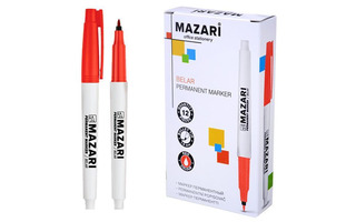 Маркер Mazari Belar красный пулевидный 1мм М-5004В-72