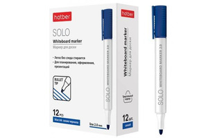 Маркер "Hatber.Solo" для белых досок 2мм синий WB_064562