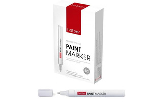 Маркер-краска "Hatber" белая 1-4мм 2ВР_20100 040912