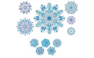 Украшение на скотче "Набор снежинок" код 495