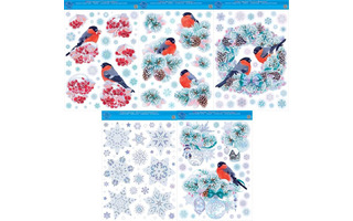 Наклейки декоративные НОВЫЙ ГОД  А3 код 512