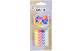 Набор свечей для торта 24шт 2-х цветные мини с держателем MS_32371 303741