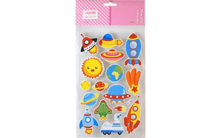 Наклейки объемные "deVente.Spaceship" 15*25см фоамиран 8004081