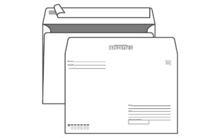Конверт бумажный почтовый 229*324 С4 "Куда-кому" отрывная лента 70502