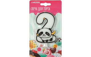 Свеча-цифра deVENTE. Панда "2" 9*6см белая 9060113
