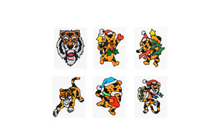 Наклейка "Тигр" 24*15см ПВХ ассорти 336-414 УЦЕНКА