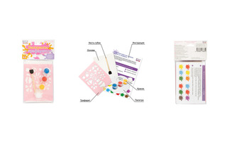 Набор для творчества "Фрея.Раскраска с трафаретом.Цветочная ваза" +картон+краски 13*11см PWS-012