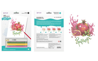 Набор для творчества "Фрея.Раскраска скетч.Гранатовый сок" 1л +акв. карандаши 29*21см RPSA-0009