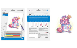 Набор для творчества "Фрея.Раскраска скетч.Ягодный щербет" 1л +цв.карандаши 29*21см RPSC-0029