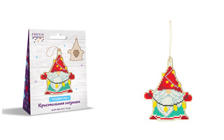 Набор для творчества "Фрея.Подвеска.Гномик с гирляндой" 13*9см с алмазн.мозаикой ALVP-004