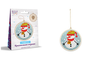 Набор для творчества "Фрея.Подвеска.Снеговичок" 9*9,5см с алмазн.мозаикой ALVP-016