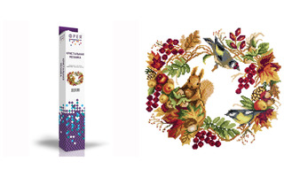 Мозаика алмазная "Теплая осень" 30*34см без подрамника частичная выкладка ФРЕЯ ALVR-17 053