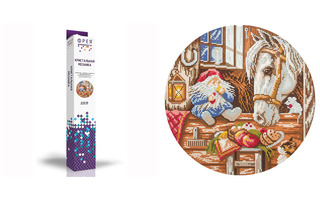 Мозаика алмазная "Домовой - покровитель домашних животных" 34*34см без подрамника ФРЕЯ ALVR-22 101