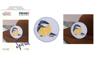 Набор для творчества "PANNA.Вышивка.Брошь.Синичка" d=5,5см JK-2165