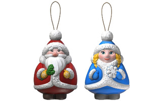 Набор для творчества "Игрушка под роспись.3D Art.Дед Мороз и Срегурочка" Ир-013