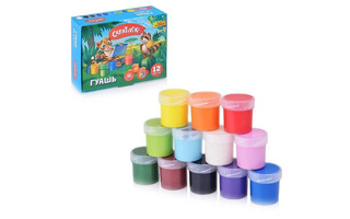 Гуашь 12 цв 20 мл "Creativiki" КГ1220КР