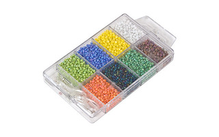 Бисер набор  8цв "Zlatka.SNB №4" d=2,3мм 70гр мат.крашен.бензиновый 3854358632