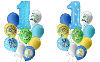 Набор шаров 10 шт "Годик мальчик" 1фольга+9латекс Ч41972/Ч43200