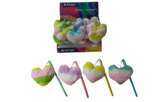 Ручка гелевая "Alingar.Плюшевое сердце" синяя 0,5мм  AL8397