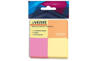Липкий блок  40*50 "deVente.Неон"  4цв по 50л 2010344