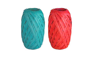 Лента декоративная 0,5см*10м Голубая+красная 2шт в наборе RAFF-BR-310-H2 (2849) АкХолд