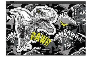 Папка на молнии В5 "Erich Krause.Dinosaur Park" 160мкм 289*214мм 55334