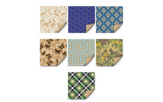 Бумага упаковочная 67*97см "Ассорти" крафт 417