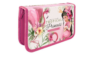 Пенал 1 отд ПО-02 "Фламинго и принцесса" большой 190*115мм
