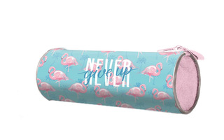 Пенал тубус  ПТ-02 "Фламинго и пальмы" ткань на молнии большой 195*85