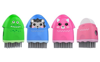 Точилка "deVente.Animals" с ластиком+кисточка для катышков 8031101