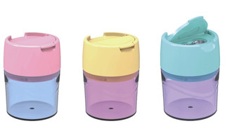 Точилка "deVente.Pastel" с контейнером 2 отверстия пластик 4071103 (круглая)