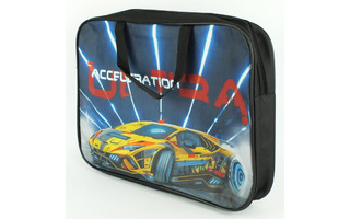 Папка для тетрадей А4 ПШ-11 "Киберпанк" текстиль 6см 1отд молния с ручками