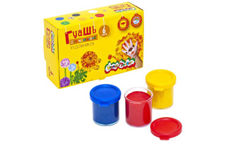 Гуашь  6 цв 17 мл "Каляка-Маляка.Для самых маленьких художников" ГКМ06-17