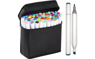 Набор скетчмаркеров  60шт "deVente.Emotion" двухстор 1/5мм 5044106 текстиль. сумка