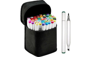 Набор скетчмаркеров  48шт "deVente.Emotion" двухстор 2/5мм 5044114 текстиль. сумка