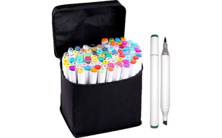 Набор скетчмаркеров  80шт "deVente.Emotion" двухстор 2/5мм 5044116 текстиль. сумка