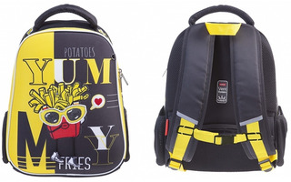 Рюкзак "Ergonomic light.My fries" 38*29*12,5см 1 отд 2 кармана NRk_71010 072868 Hatber