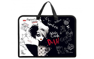 Папка для тетрадей А4 "Круэлла" молния с ручками Hatber AMn_26063