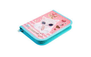 Пенал 1 отд "Кошечка с мороженым" 190*130мм 3D фольга 3Dлак NPn_37034 Hatber