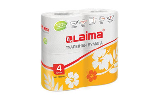 Туалетная бумага "Laima/Лайма" 2сл 4рул 126904